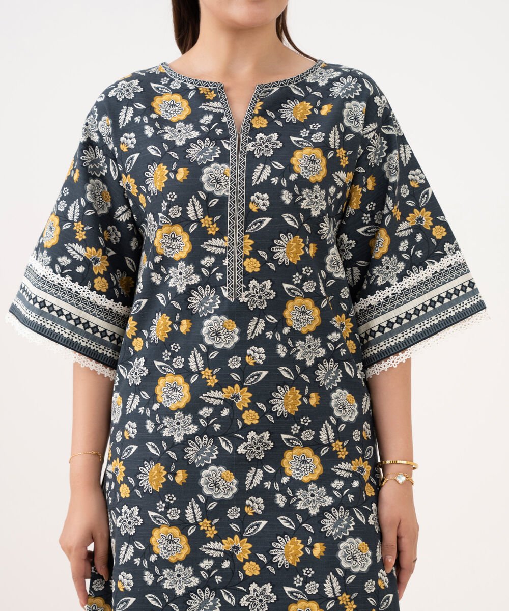 Printed Khaddar Shirt