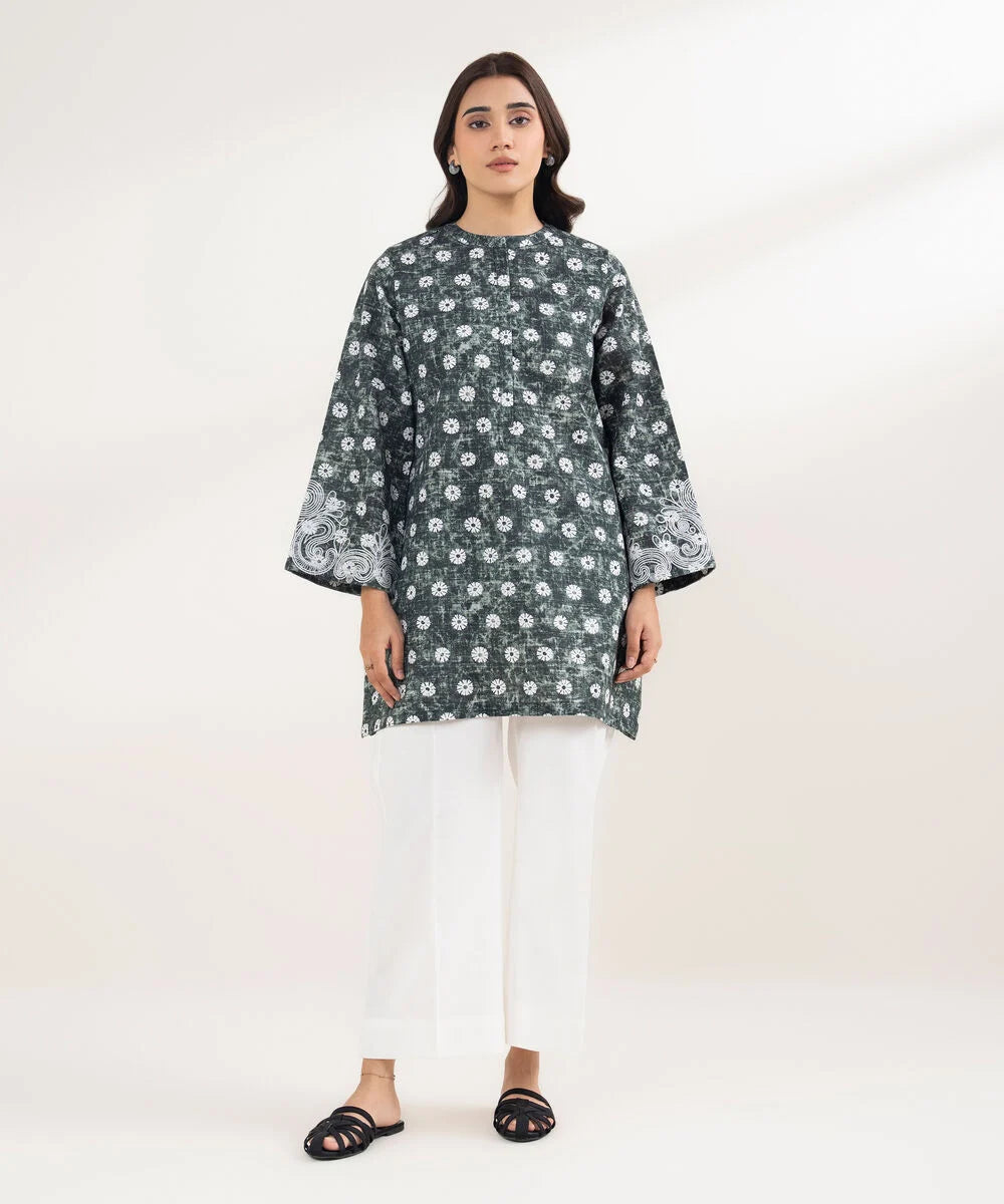 Embroidered Khaddar Shirt