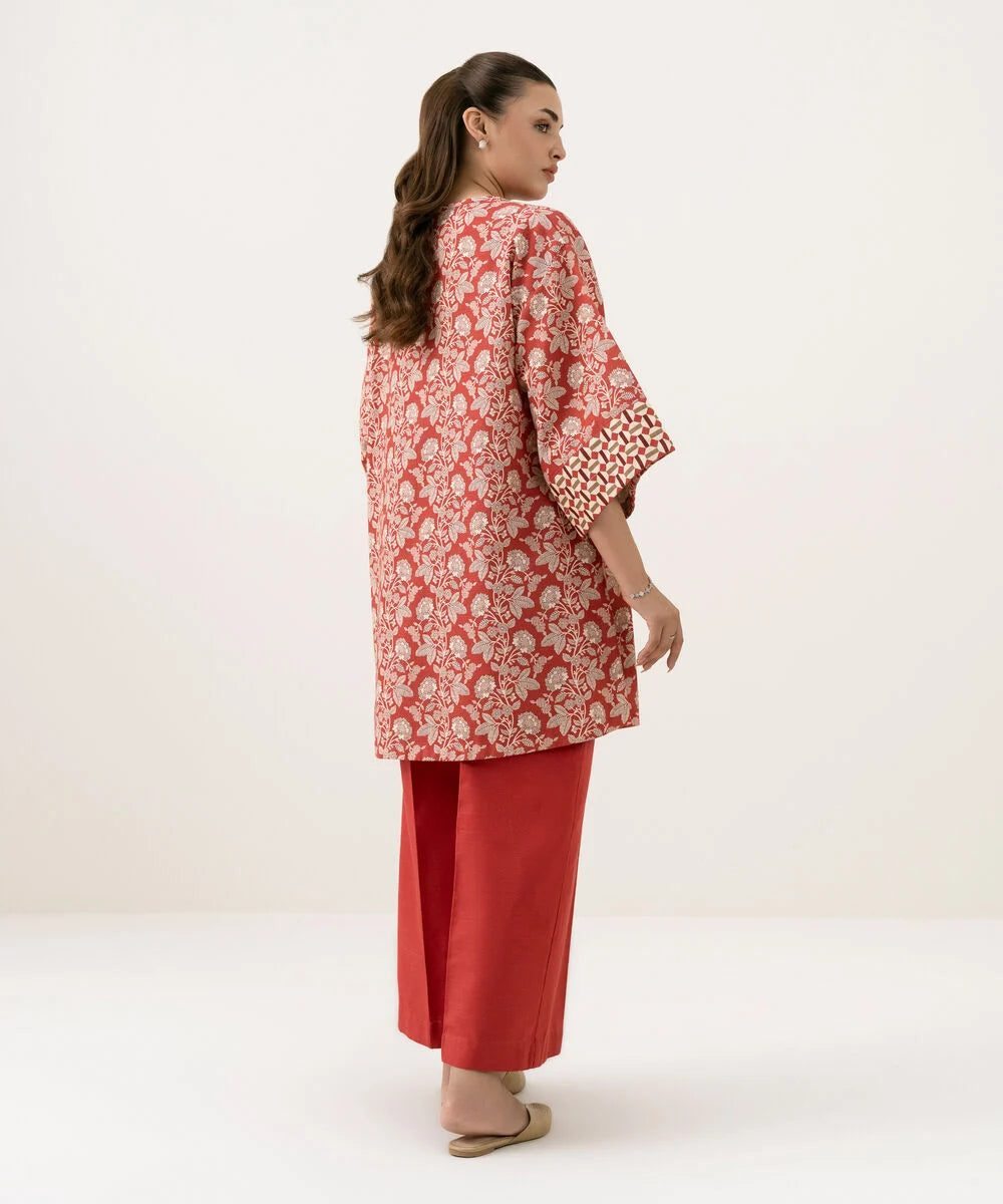 Printed Khaddar Shirt
