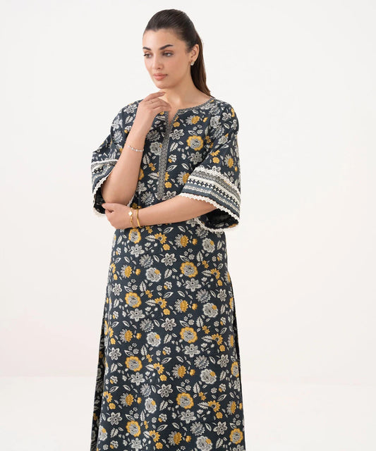 Printed Khaddar Shirt