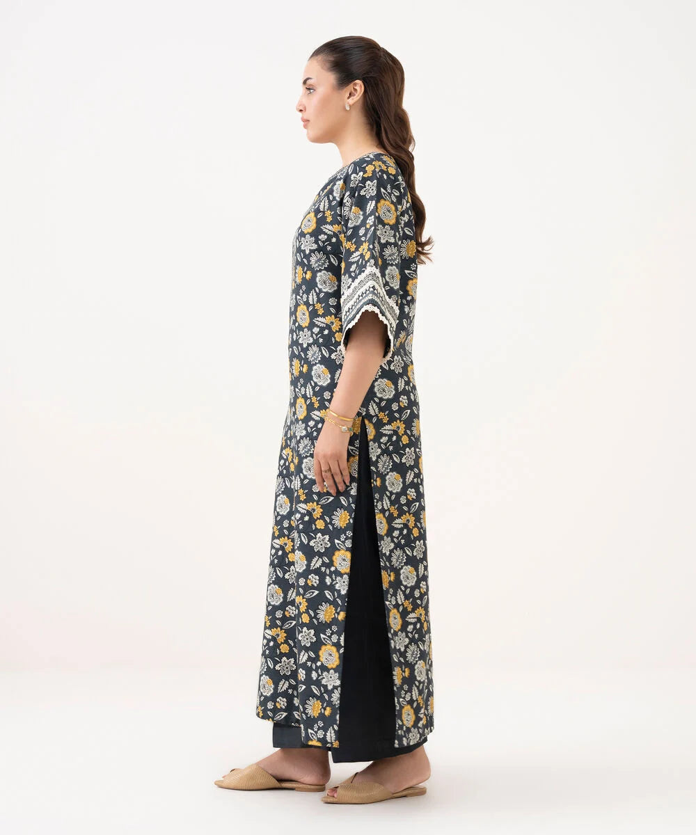 Printed Khaddar Shirt