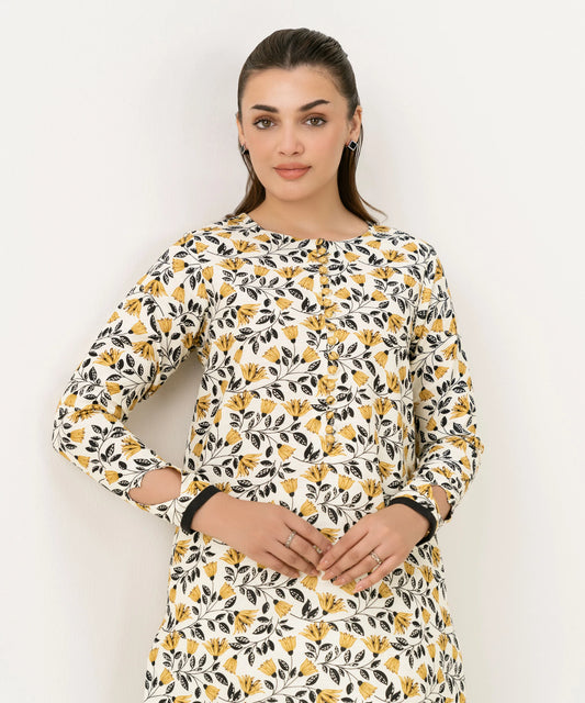 Printed Khaddar Shirt