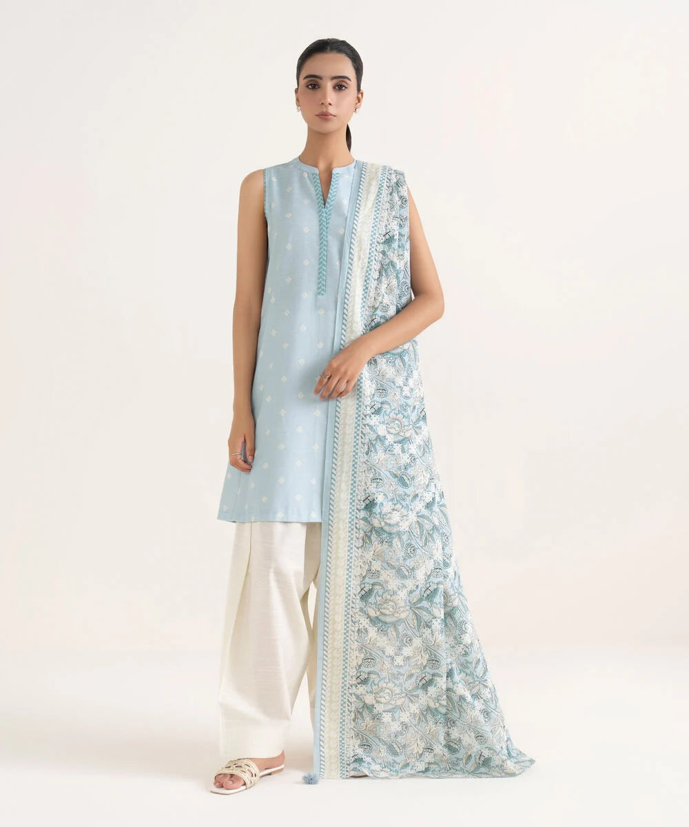 2 Piece - Printed Light Khaddar Suit