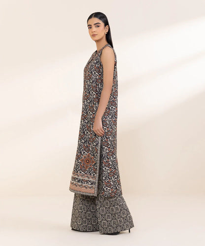 2 Piece - Embroidered Khaddar Suit