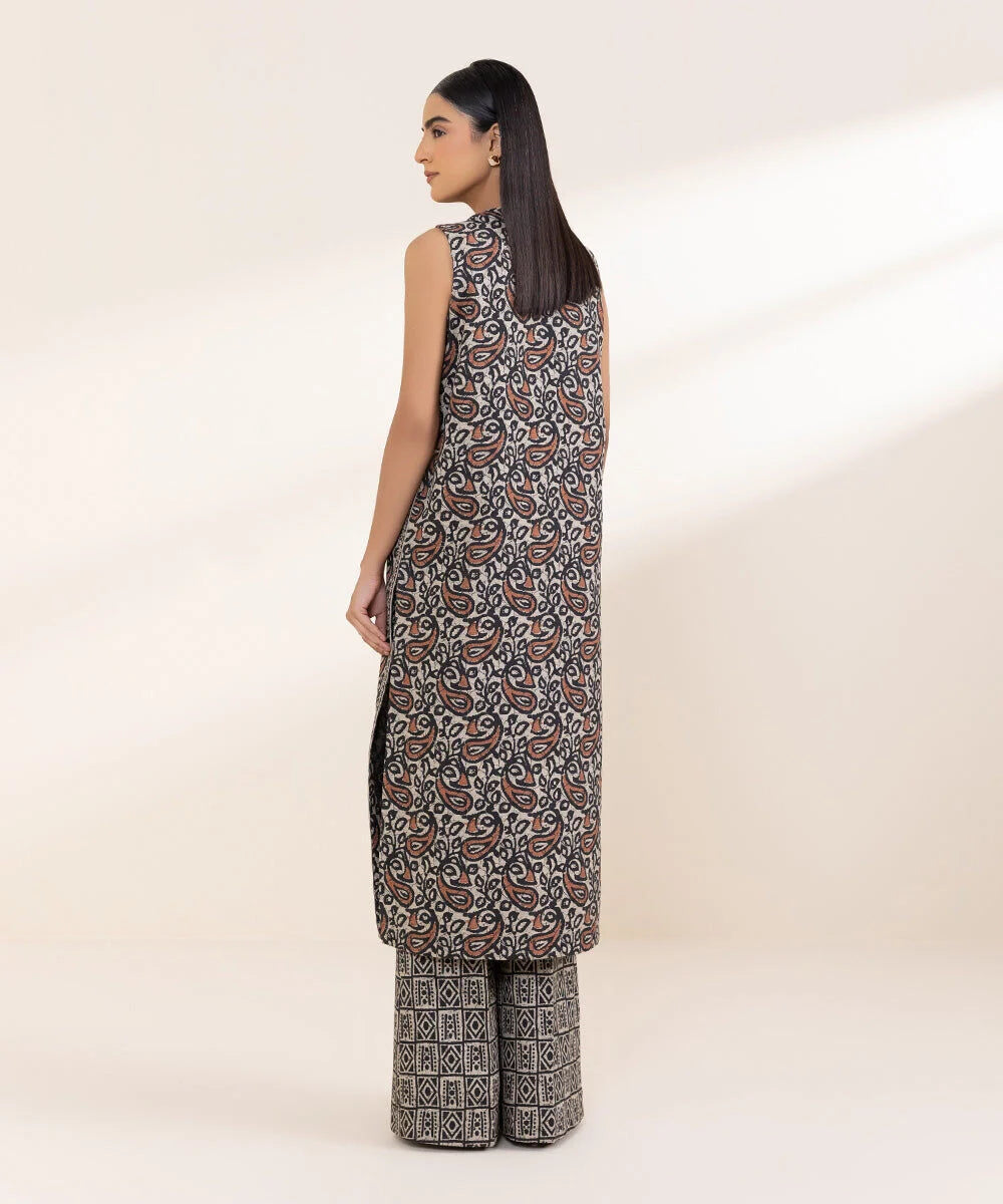 2 Piece - Embroidered Khaddar Suit