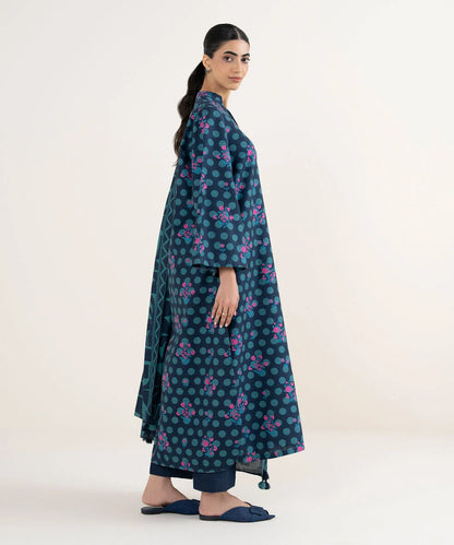 3 Piece - Printed Khaddar Suit