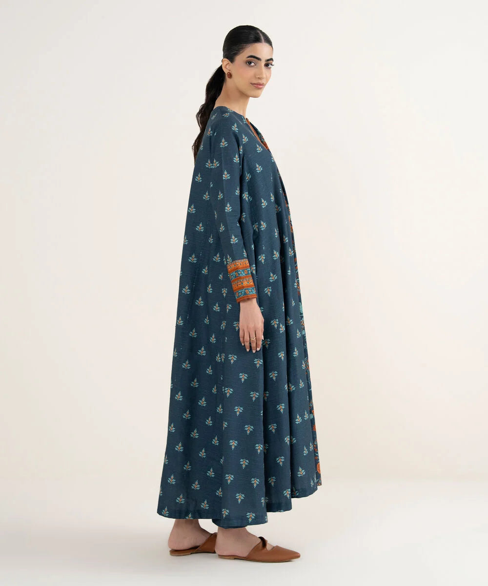 3 Piece - Printed Khaddar Suit