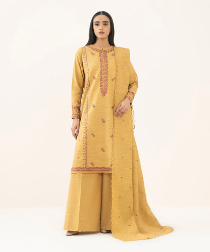 3 Piece - Embroidered Khaddar Suits