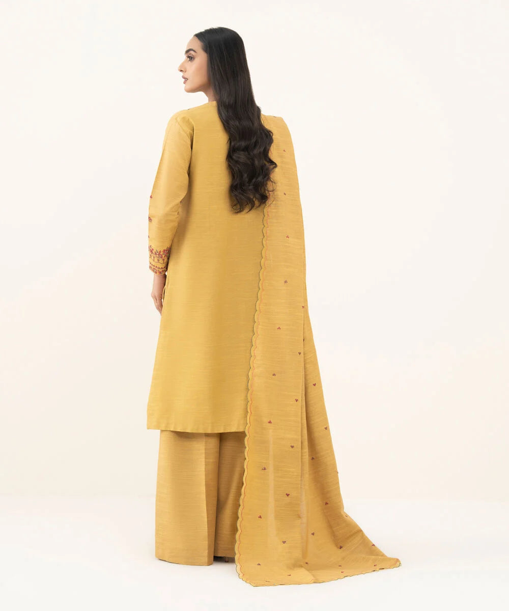 3 Piece - Embroidered Khaddar Suits