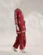 MAROON CAMBRIC PRINTED UNSTITCHED 3PC