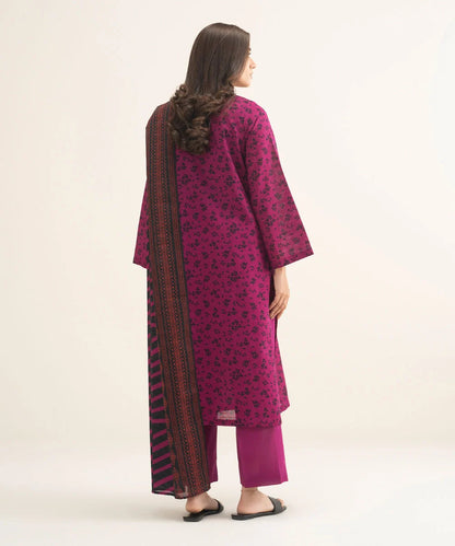 3 Piece - Printed Khaddar Suit
