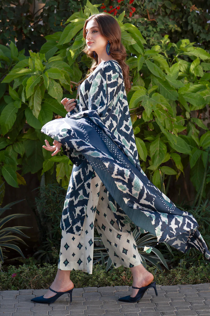 EMBROIDERED PRINTED LAWN