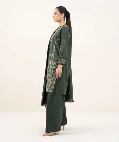 3 Piece - Embroidered Khaddar Suit