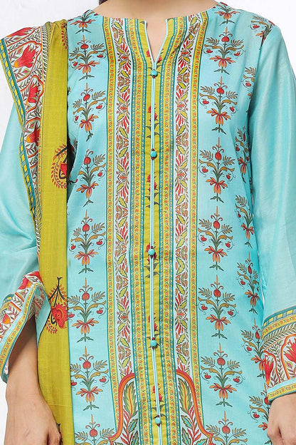 3 Piece Unstitched Printed Lawn Suit